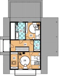 Poddasze projektu - A-138 Dom jagodowa z bali