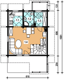 Parter projektu - A-136 Dom zachodnia z bali