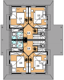 Poddasze projektu - ABL-136 Dom rubinowa szkieletowy