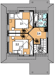 Poddasze projektu - A-136 Dom szkieletowy