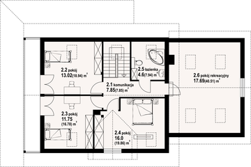 Poddasze projektu - Osiek 88 cx