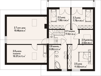Poddasze projektu - Gładyszów 36 gg dws