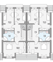 Piętro 1 projektu - Hubert 2 - bliźniak l+ll