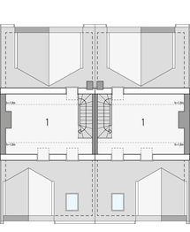 Poddasze II projektu - Hubert 2 - bliźniak LLL