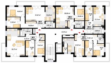 Piętro 2 projektu - Saturn Budynek wielorodzinny