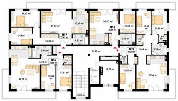 Piętro 3 projektu - Saturn Budynek wielorodzinny