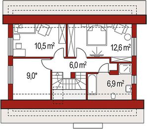 Poddasze projektu - Jantar A MDM