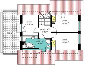 Poddasze projektu - BW-36 wariant 2 (FL)