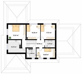 Piętro 1 projektu - Bursztyn 2