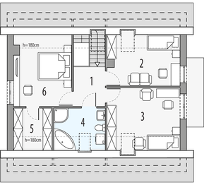 Poddasze projektu - Eryk classic b