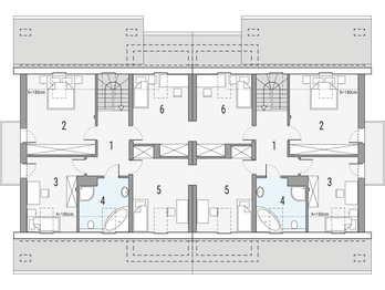 Poddasze projektu - Jaś A - bliźniak PLP