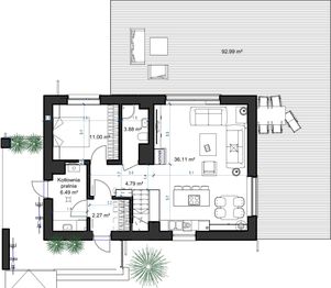Parter projektu - Domidea 58 - 6 pokojowy
