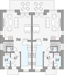 Parter projektu - Emilia - dwulokalowy l+ll