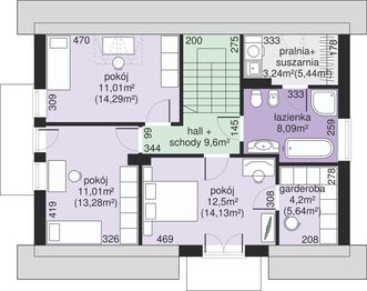 Poddasze projektu - Dom przy Alabastrowej 21 N