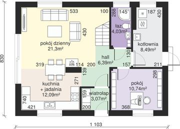 Parter projektu - Dom przy Alabastrowej 20 N