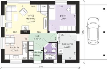 Parter projektu - Dom przy Imbirowej 4 N