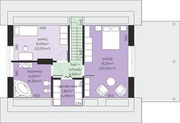Poddasze projektu - Dom przy Imbirowej 4 N