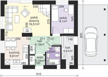 Parter projektu - Dom przy Imbirowej 3 N