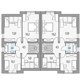 Poddasze projektu - Emil - bliźniak pl+p