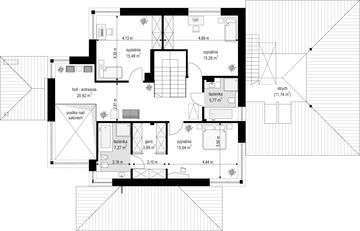 Piętro 1 projektu - Dom z widokiem 3 wariant H