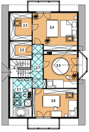 Poddasze projektu - A-144 Dom szkieletowy