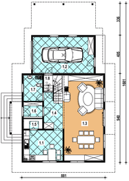 Parter projektu - A-143 Dom warszawska szkieletowy