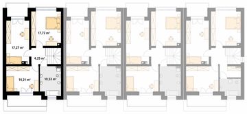 Piętro 1 projektu - Dąb