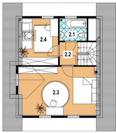 Poddasze projektu - A-146 Dom dębowa szkieletowy