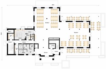 Parter projektu - Świerszcz Pensjonat, Hotel, Dom weselny