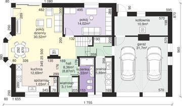Parter projektu - Dom przy Wiosennej 16