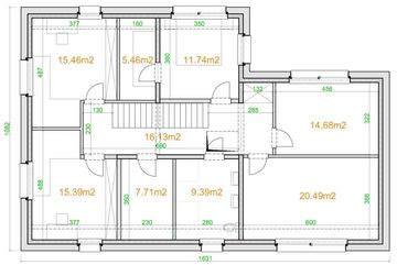 Piętro 1 projektu - eko Typowy 29