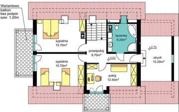 Poddasze projektu - BW-46 wariant 4