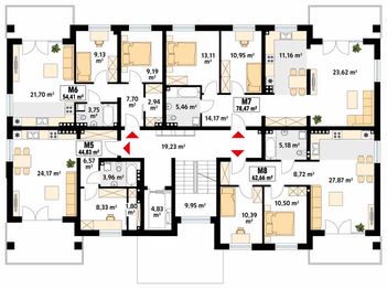 Piętro 1 projektu - Akant 3