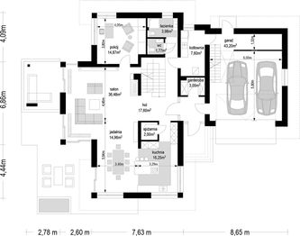 Parter projektu - Dom z widokiem 3 wariant J