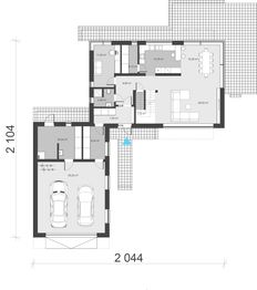 Projekt domu uA4 - rzut parteru, dom liczy 5 pokoje, 3 łazienki i wc