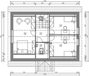 Poddasze projektu - Domek Lipowy (020 ET)