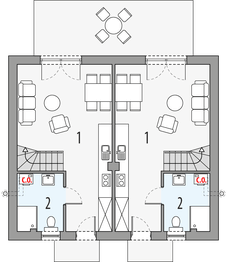 Parter projektu - Morski 1 - dwulokalowy LLL