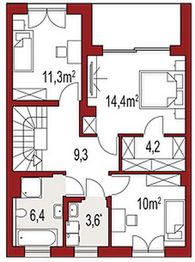Piętro 1 projektu - Ania segment środkowy