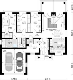 Parter projektu - Dom na parkowej 6 wariant B