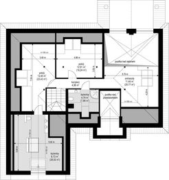 Poddasze projektu - Dom na parkowej 6 wariant B