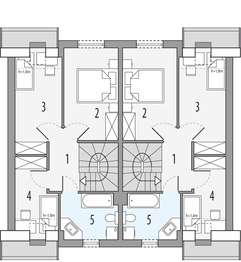 Poddasze projektu - Emilka 3 - dwulokalowy PLP