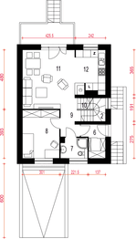 Parter projektu - Grab z garażem 1-st. [A]