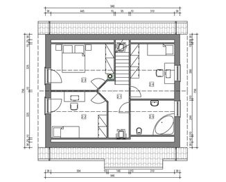 Poddasze projektu - Domek Nieduży MINI ET (010 ET MINI)