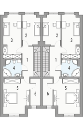 Piętro 1 projektu - Konrad 1 - dwulokalowy LLL