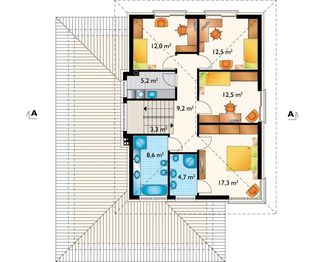 Piętro 1 projektu - Piryt (1635)