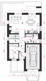 Parter projektu - Zyta z garażem 1-st. [A]