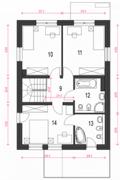 Piętro 1 projektu - Zyta z garażem 1-st. [A]