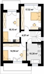 Piętro 1 projektu - Dąb W