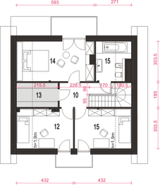 Poddasze projektu - Dom Dla Ciebie 6 bez garażu [B]