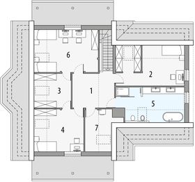 Poddasze projektu - Rodzinny A